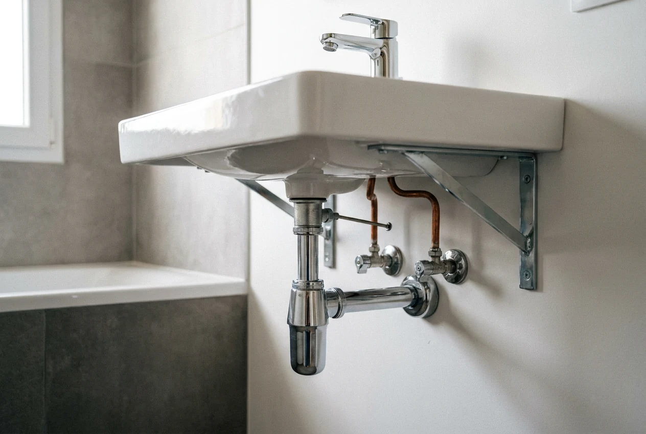 Lavabo suspendu à Laudun-l'Ardoise